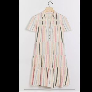 NWT Anthropologie Georgina Tiered Shirtdress